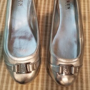 Lauren by Ralph Lauren - Silver 'Ashby' flats - 6B